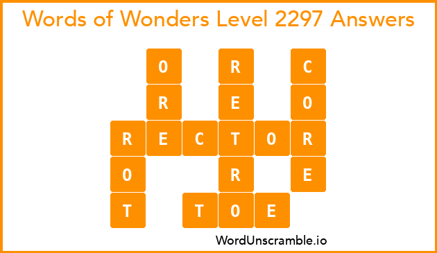 Words of Wonders Level 2297 Answers