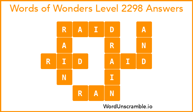 Words of Wonders Level 2298 Answers
