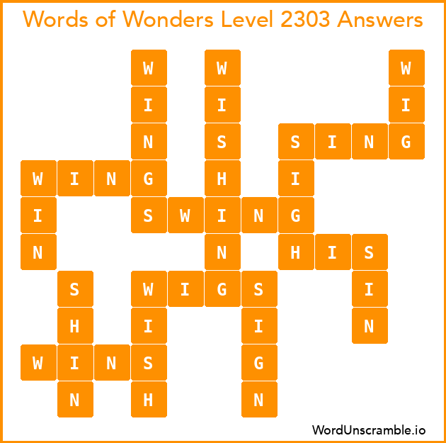 Words of Wonders Level 2303 Answers