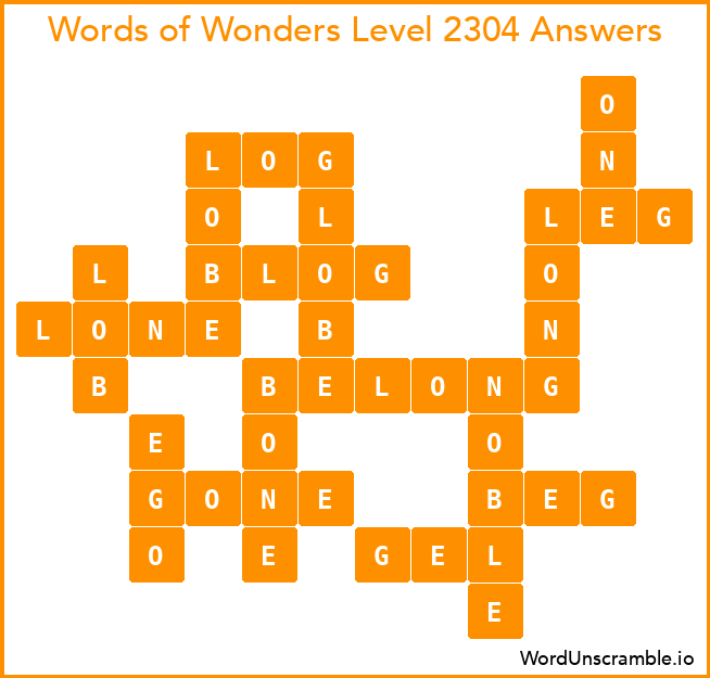 Words of Wonders Level 2304 Answers