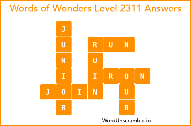 Words of Wonders Level 2311 Answers