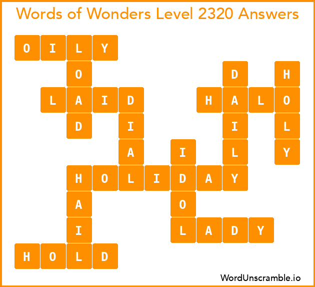 Words of Wonders Level 2320 Answers