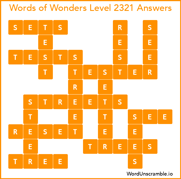 Words of Wonders Level 2321 Answers