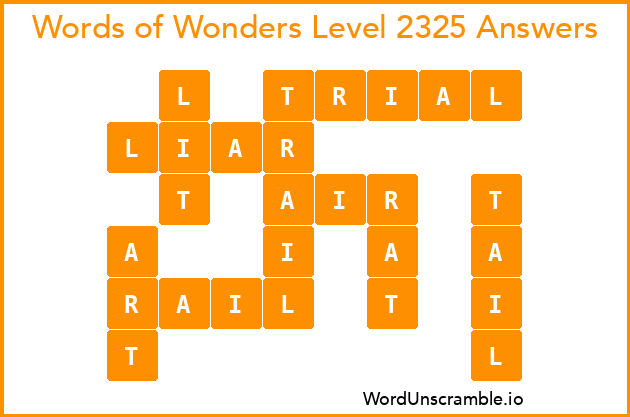 Words of Wonders Level 2325 Answers