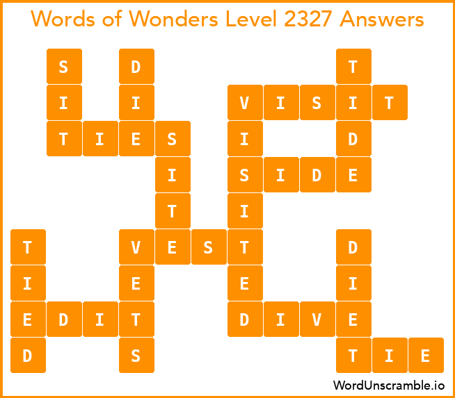 Words of Wonders Level 2327 Answers