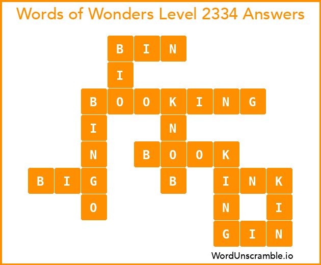 Words of Wonders Level 2334 Answers