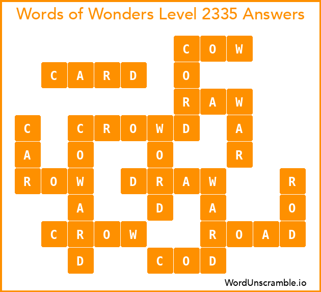Words of Wonders Level 2335 Answers
