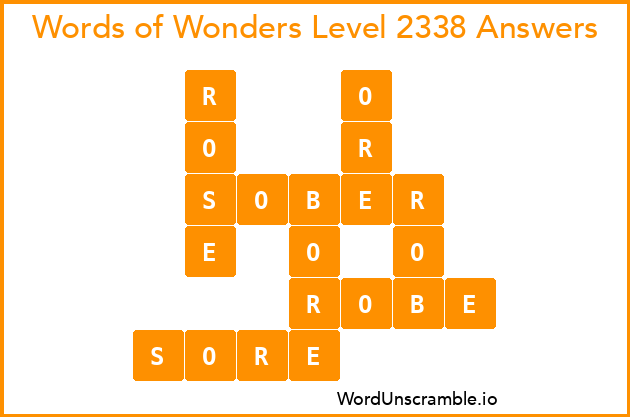 Words of Wonders Level 2338 Answers