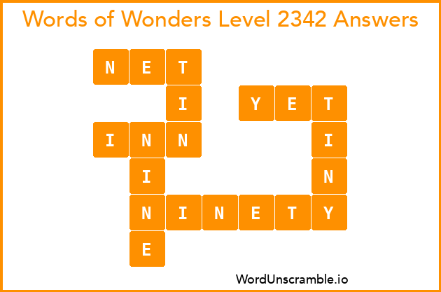 Words of Wonders Level 2342 Answers