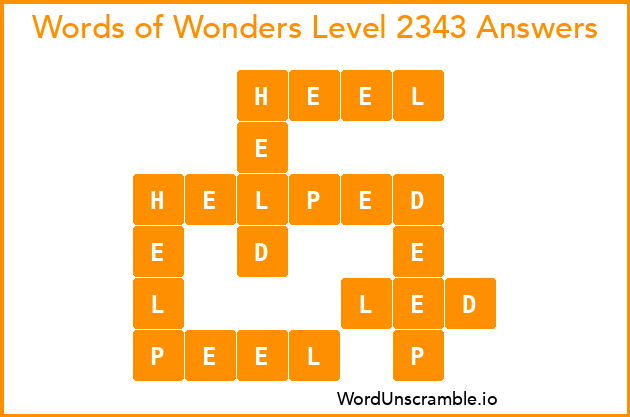 Words of Wonders Level 2343 Answers