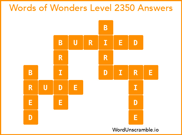 Words of Wonders Level 2350 Answers