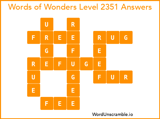 Words of Wonders Level 2351 Answers