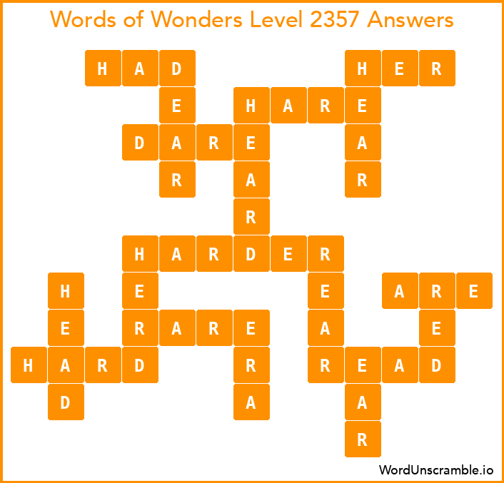 Words of Wonders Level 2357 Answers