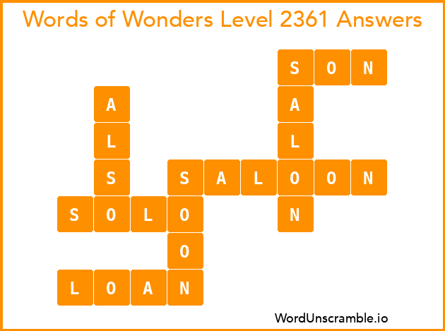 Words of Wonders Level 2361 Answers