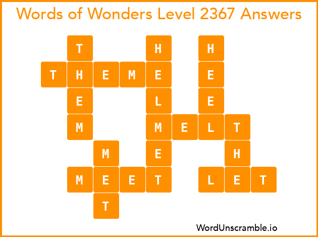 Words of Wonders Level 2367 Answers