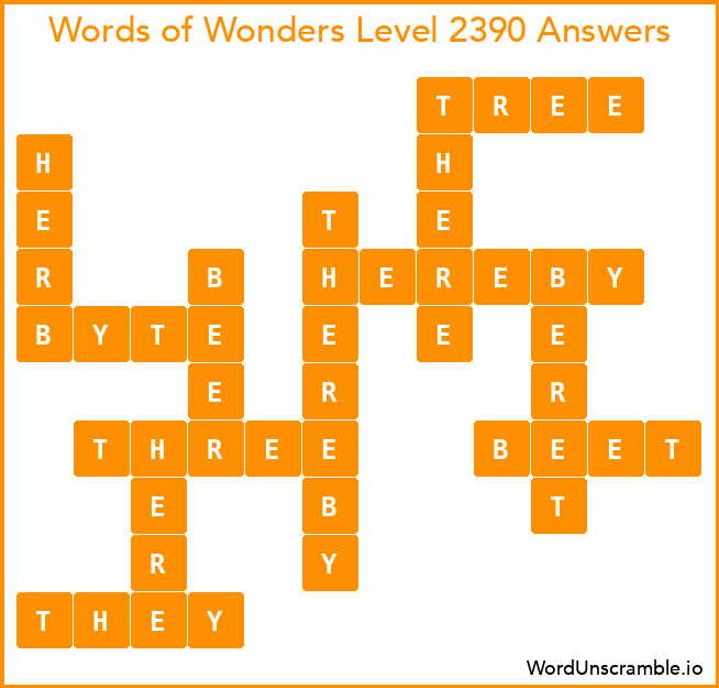 Words of Wonders Level 2390 Answers