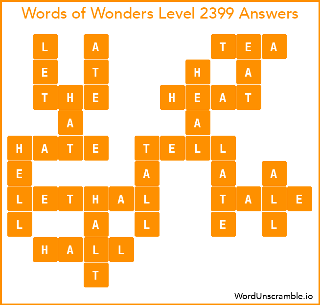 Words of Wonders Level 2399 Answers