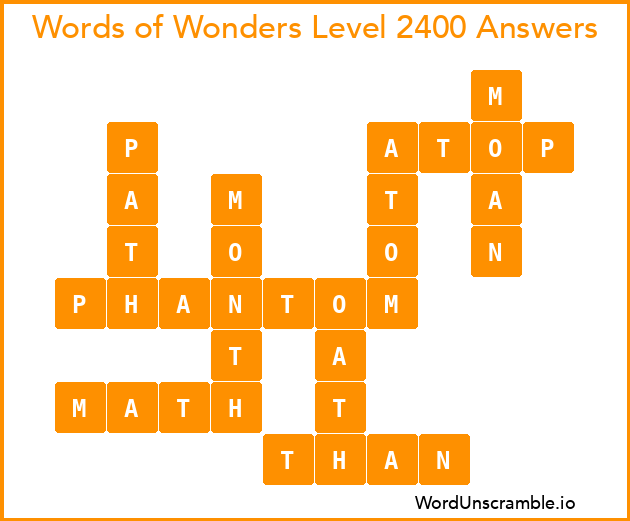 Words of Wonders Level 2400 Answers