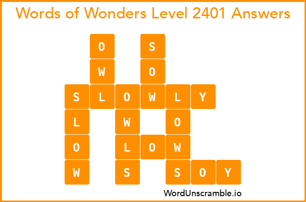 Words of Wonders Level 2401 Answers