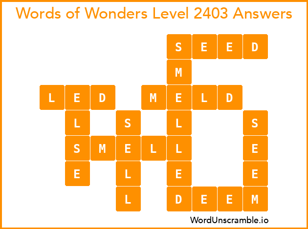 Words of Wonders Level 2403 Answers