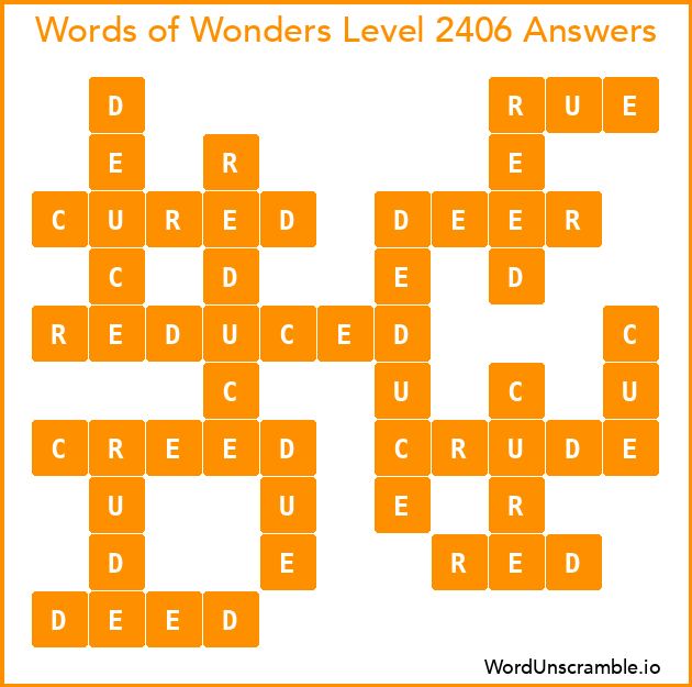 Words of Wonders Level 2406 Answers