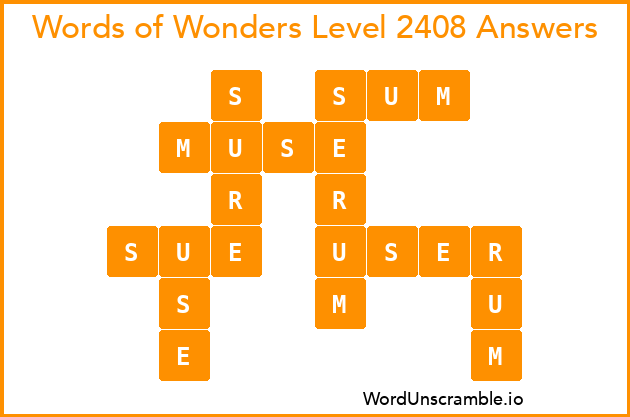 Words of Wonders Level 2408 Answers