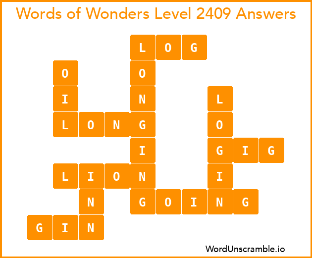 Words of Wonders Level 2409 Answers