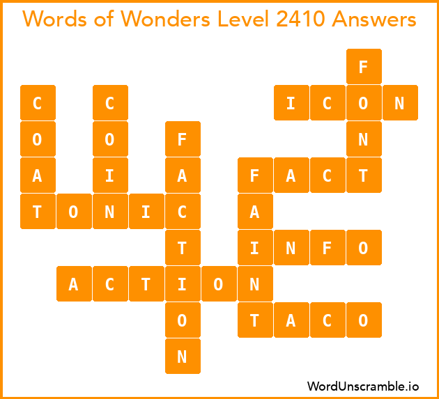 Words of Wonders Level 2410 Answers