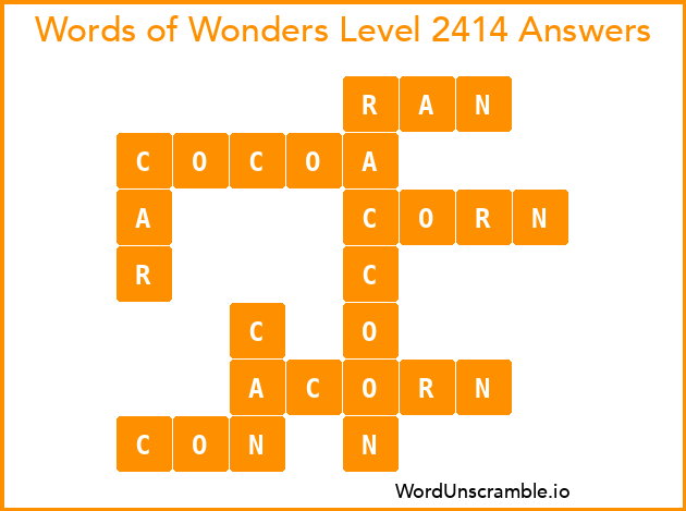 Words of Wonders Level 2414 Answers
