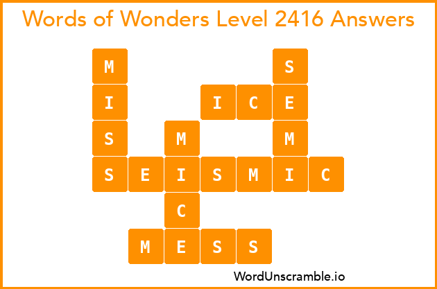 Words of Wonders Level 2416 Answers