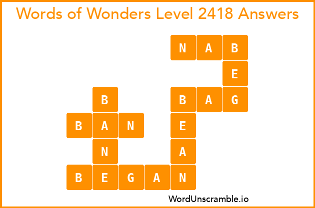 Words of Wonders Level 2418 Answers