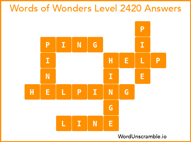 Words of Wonders Level 2420 Answers