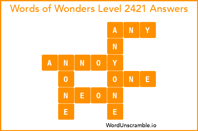 Words of Wonders Level 2421 Answers