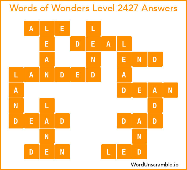 Words of Wonders Level 2427 Answers