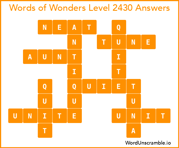 Words of Wonders Level 2430 Answers