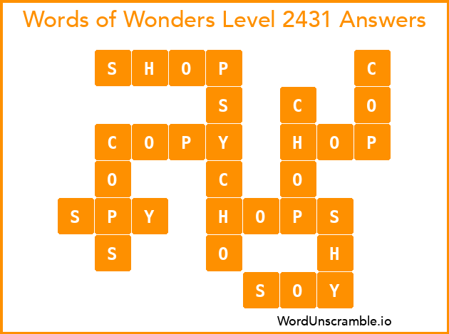 Words of Wonders Level 2431 Answers
