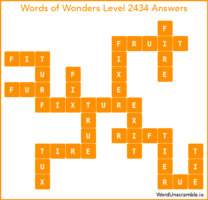 Words of Wonders Level 2434 Answers