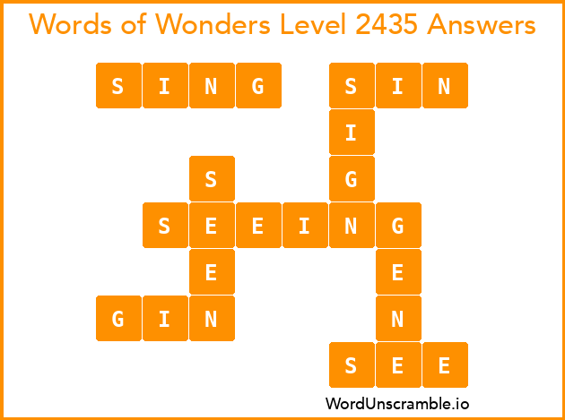 Words of Wonders Level 2435 Answers