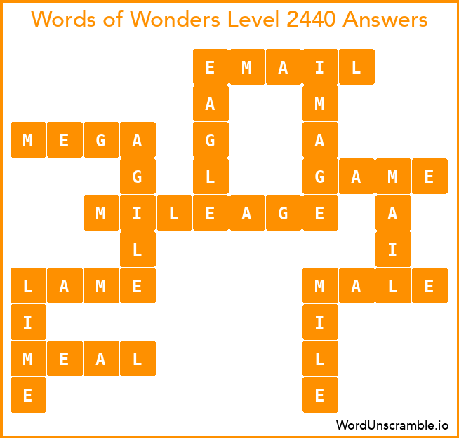 Words of Wonders Level 2440 Answers