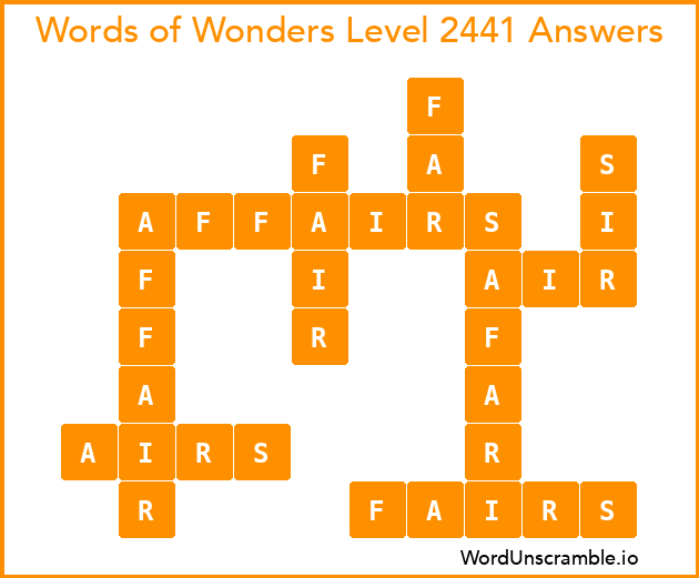 Words of Wonders Level 2441 Answers
