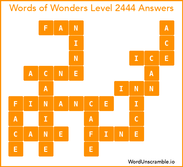 Words of Wonders Level 2444 Answers