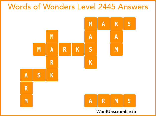 Words of Wonders Level 2445 Answers