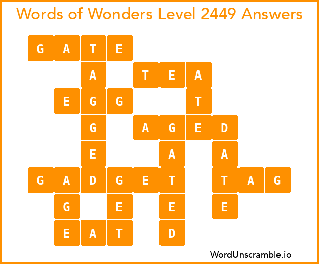Words of Wonders Level 2449 Answers