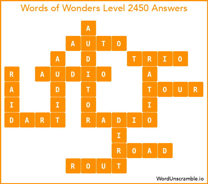 Words of Wonders Level 2450 Answers