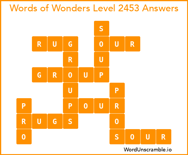 Words of Wonders Level 2453 Answers