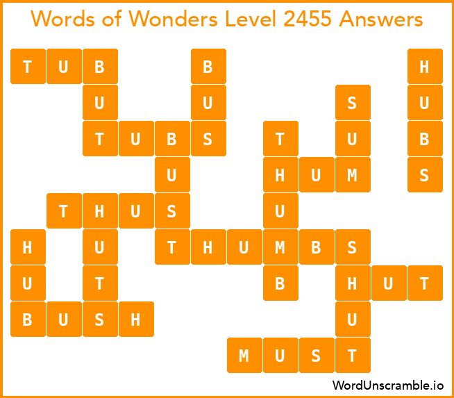 Words of Wonders Level 2455 Answers