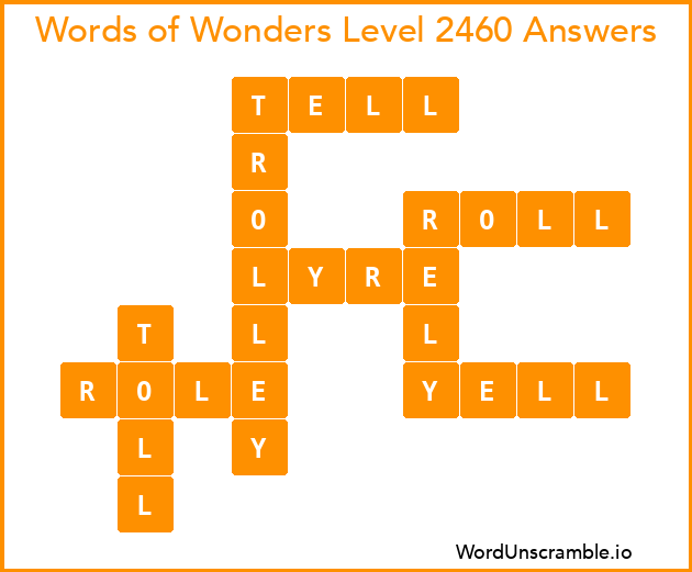 Words of Wonders Level 2460 Answers