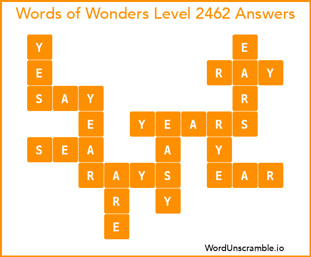 Words of Wonders Level 2462 Answers