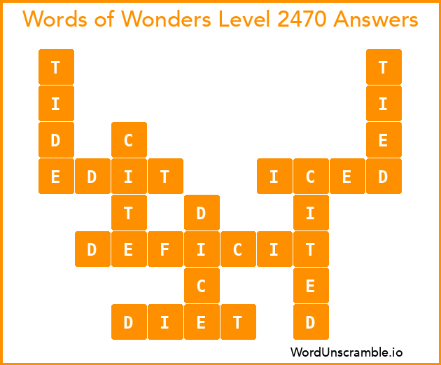 Words of Wonders Level 2470 Answers