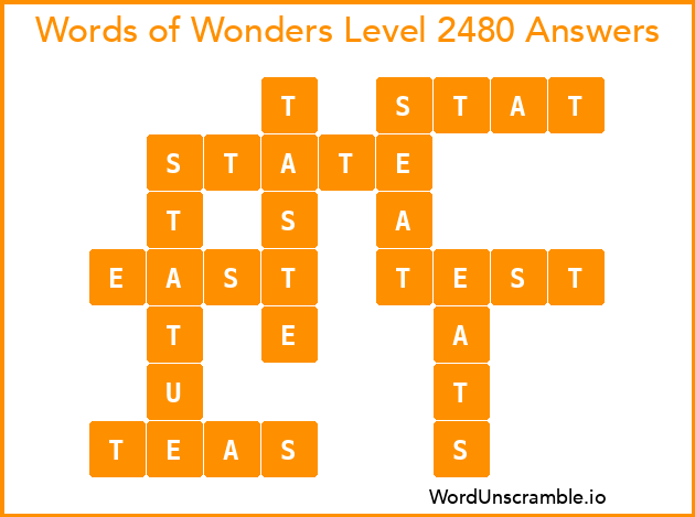 Words of Wonders Level 2480 Answers